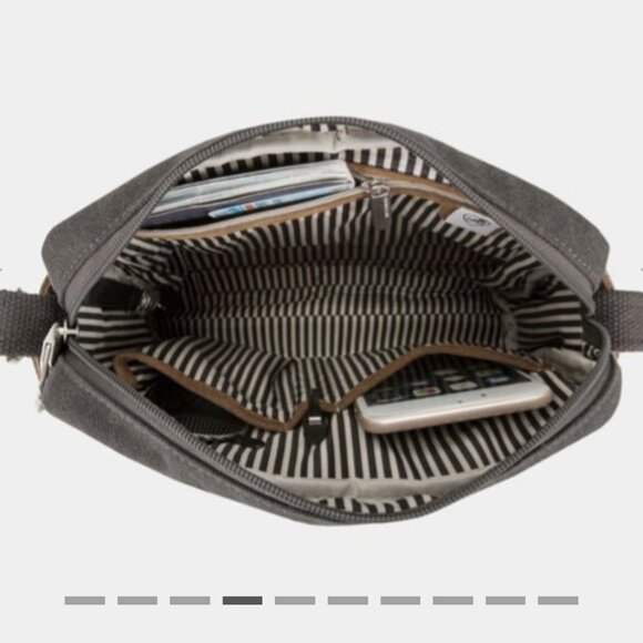 Travelon Anti-theft Heritage Crossbody Pewter Gray - Picture 9 of 15